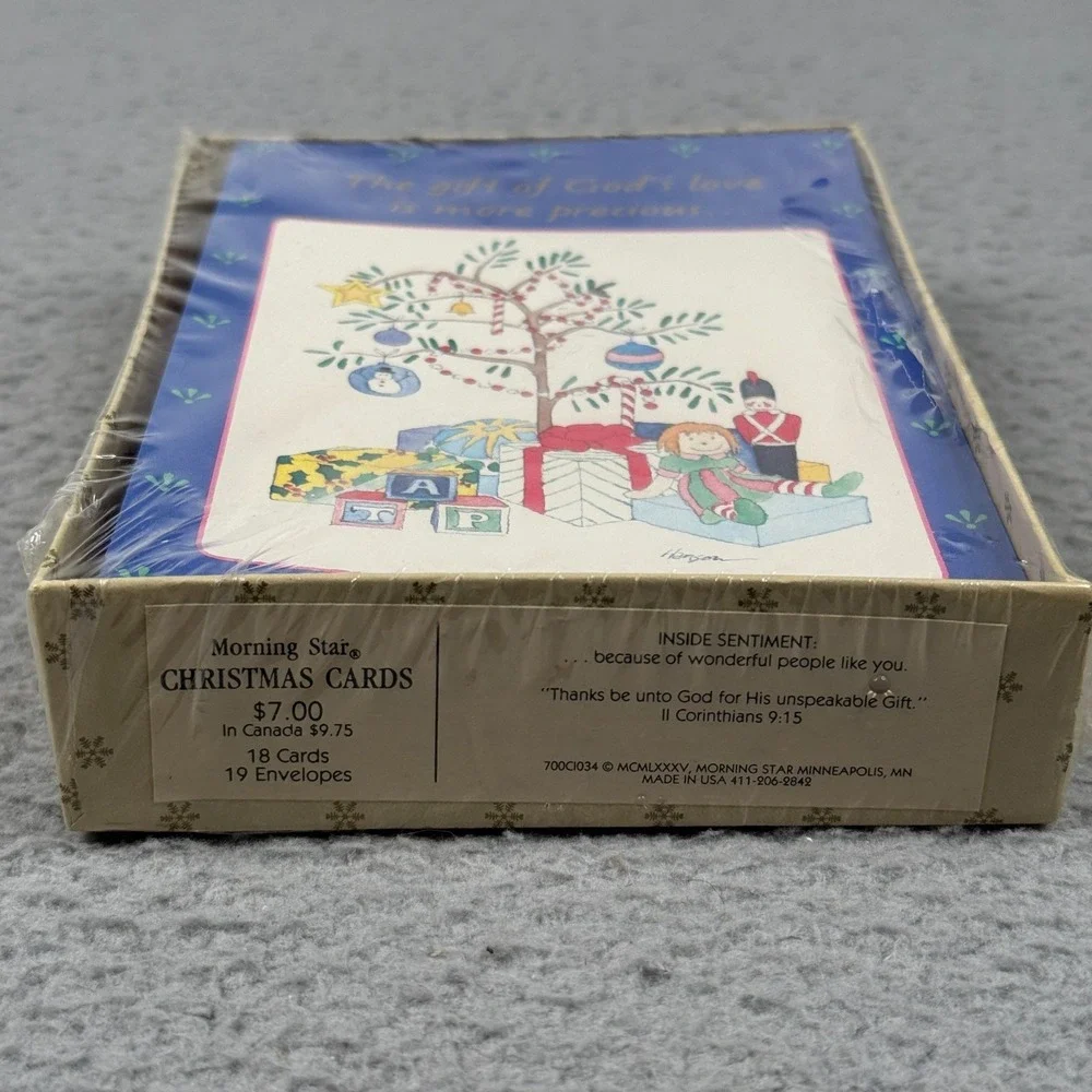 VTG‎ 1985 Morning Star Christmas Cards 18 Count Sealed Religious Christian NOS